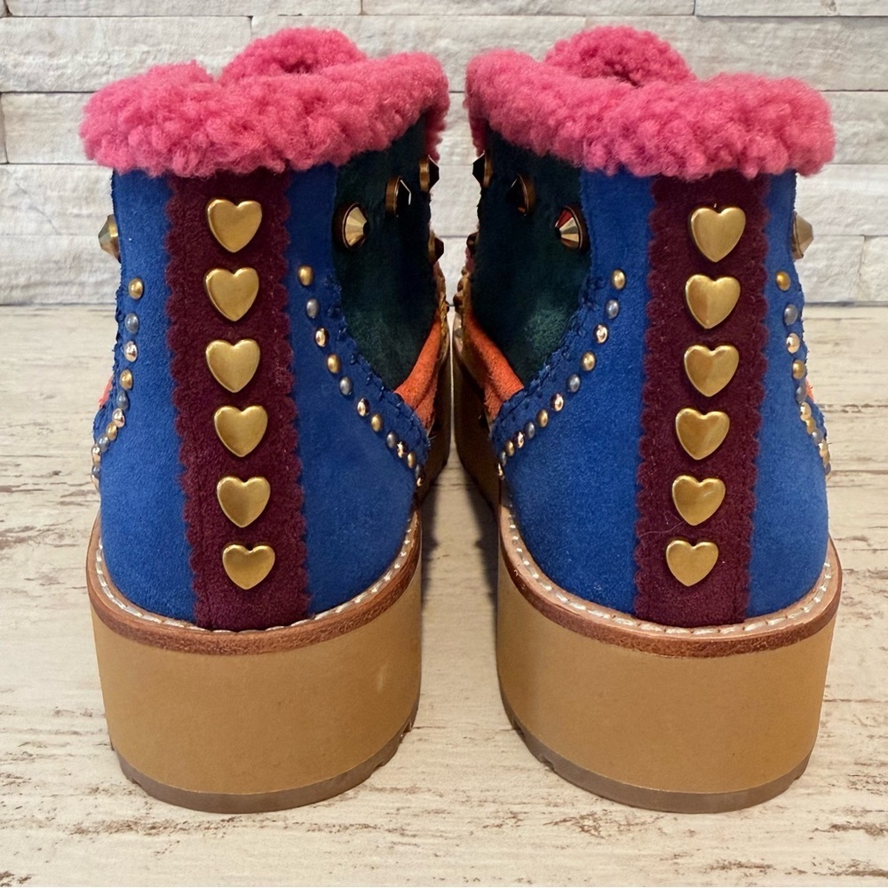 Kurt Geiger Mansion Cozy Studded Suede Bit Buckle Platform Boots EU 36.5-US 6.5 - Picture 7 of 15